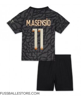 Günstige Paris Saint-Germain Marco Asensio #11 3rd trikot Kinder 2023-24 Kurzarm (+ Kurze Hosen)